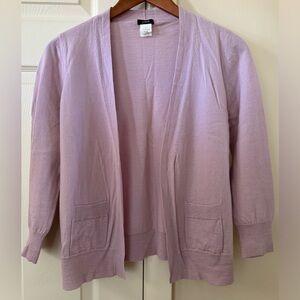 J.Crew Merino Wool Lavender Purple Cardigan, Size Medium